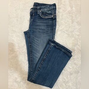 Vigoss The Chelsea Boot Cut Embroidered Y2K Jeans Size 7/8 Faded Distressed